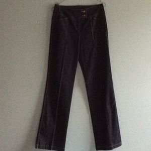 Luxe denim straight leg pant